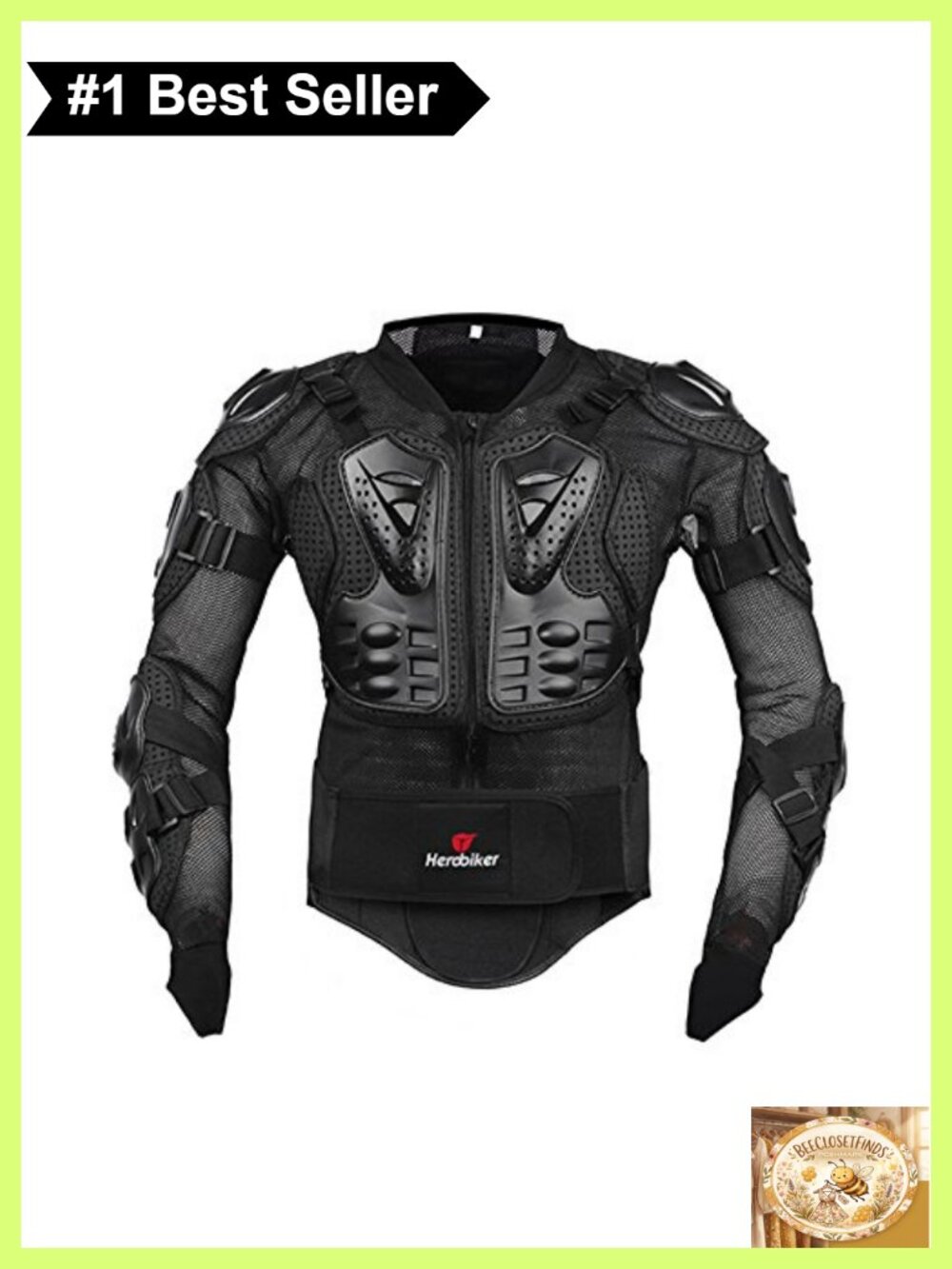 Motorcycle Full Body Armor Jacket Spine Chest Protection Motocross